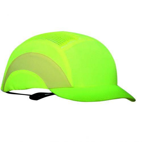 JSP+Hard+Cap+A1+Plus+Ventilated+Adjustable+with+Short+Peak+50mm+HiVis+Yellow+Ref+ABS000-001-500