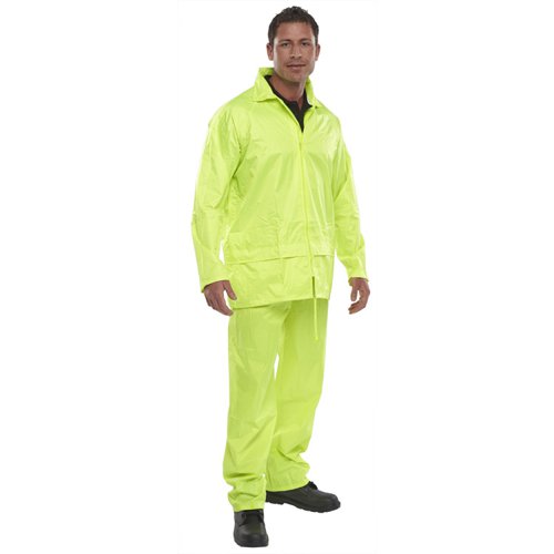 Beeswift Nylon B-Dri Weatherpoof Suit Saturn Yellow 4XL NBDSSY4XL