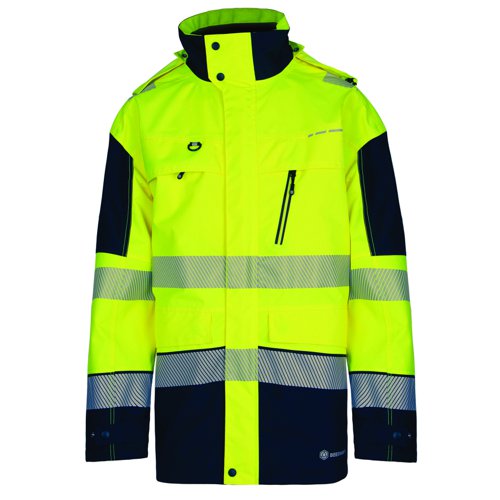 Deltic High-Visibility Two-Tone Jacket Saturn Yellow/Navy Blue 6XL BSDJTTSYN6XL Deltic High-Visibility Two-Tone Jacket Saturn Yellow/Navy Blue 6XL BSDJTTSYN6XL
