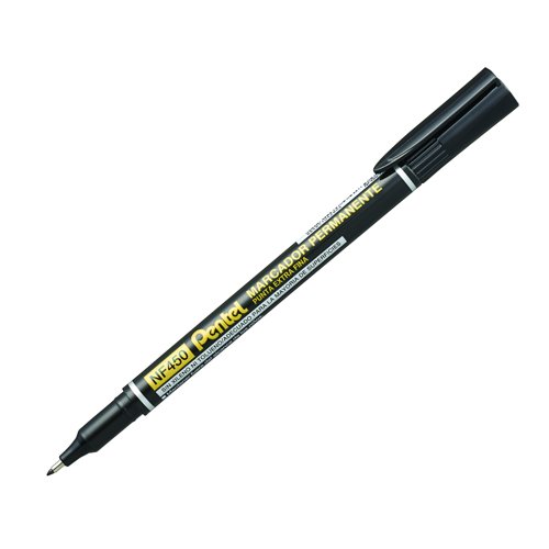 Pentel Slim Permanent Marker Extra Fine Point Black (2x12) NF450-A Pentel Slim Permanent Marker Extra Fine Point Black (2x12) NF450-A