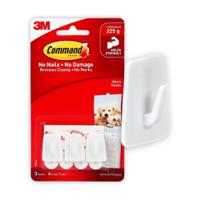 COMMAND MICRO HOOKS WHITE PACK 3