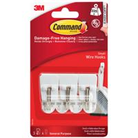 COMMAND SMALL WIRE HOOKS WHITE PACK 3