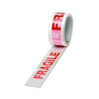 Printed Tape Fragile 48mm x66m White/Red