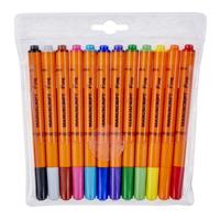 MANUSCRIPT COLOUR MARKERS ASST FINE (12)