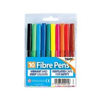 FIBRE TIP PENS ASSORTED (10)