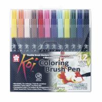 SAKURA KOI COLOURING BRUSH PEN ASST (12)