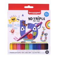BRUYNZEEL TRIPLE FELT TIP SET (10)