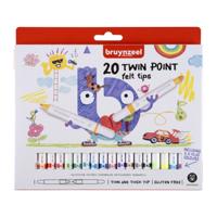 BRUYNZEEL TWIN POINT FELT TIP SET (20)