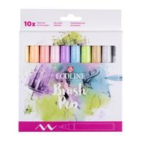 ECOLINE BRUSH PEN SET ASST PASTEL (10)