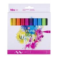 ECOLINE BRUSH PEN SET ASST PRIMARY (10)