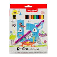 BRUYNZEEL TRIPLE COLOUR PENCIL SET (12)