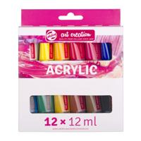 TALENS ACRYLIC COLOUR SET 12ML ASST (12)