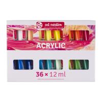 TALENS ACRYLIC COLOUR SET 12ML ASST (36)