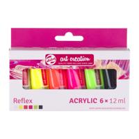 TALENS ACRYLIC COLOUR SET 12ML REFLEX(6)