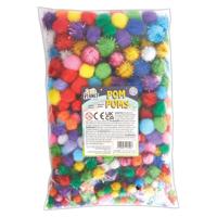 CRAFT PLANET POM POMS ASSORTED (550)