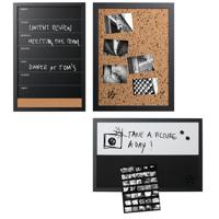 BI-OFFICE BLACK & WHITE MSG BRD SET