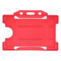 RIGID PLASTIC ID CARD HOLDER RED