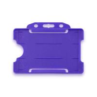 RIGID PLASTIC ID CARD HOLDER PURPLE