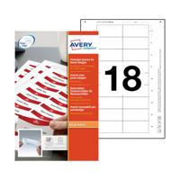 AVERY NAME BADGE INSERTS 65X30MM (10)