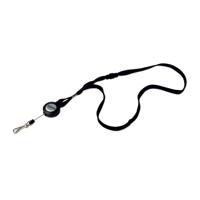 AVERY LANYARD 400X10MM BLK & REEL (10)