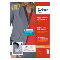 AVERY BADGE HOLDER/LANYARD 90X60MM (10)