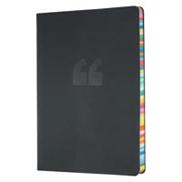 COLLINS EDGE CASEBOUND NOTEBOOK A5 BLK