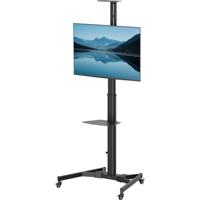 FELLOWES MOBILE TV STAND ON WHEELS BLACK