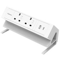 FELLOWES POWER DESK 2 WHITE 100137181