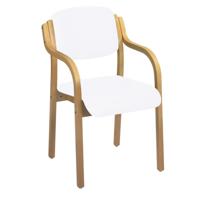 SUNFLOWER VINYL VISITOR ARM CHAIR WHITE