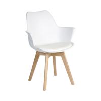 SKANDI CAFE CHAIR (2) WHITE/BEECH