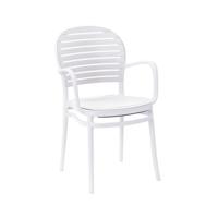 SKANDI IN/OUTDOOR CAFE ARM CHAIR WHT (2)