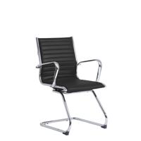 BARI EXECUTIVE VISITORS CHAIR BLK/CHROME