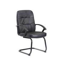 CAVALIER EXEC VISITOR CHAIR LEATHER BLK