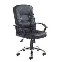 HERTFORD EXEC CHAIR LEATHER BLACK