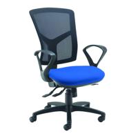 SENZA MESH OP CHAIR FIX ARMS BLU
