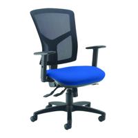 SENZA MESH OP CHAIR ADJ ARMS BLU