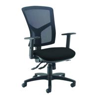 SENZA MESH OP CHAIR ADJ ARMS BLK