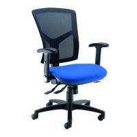 SENZA MESH OP CHAIR FLDG ARMS BLU