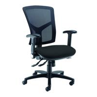 SENZA MESH OP CHAIR FLDG ARMS BLK