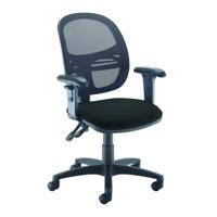 JOTA MESH MED BACK OP CHAIR ADJ ARMS BLK