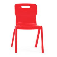 ONE PIECE SCHOOL CHAIR 350MM RED