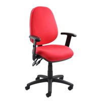 VANTAGE 102 ADJ ARM OPERATOR CHAIR RED