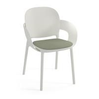 EVERLY MPPS CHAIR WITH ARMS WHITE (2)