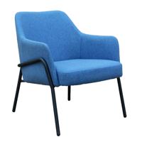 CORBY LOUNGE CHAIR BLK/LIGHT BLUE