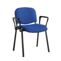 TAURUS STACKING ARM CHAIR BLK/BLU