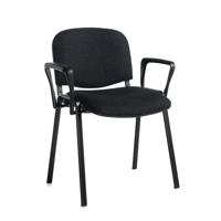 TAURUS STACKING ARM CHAIR BLK/CHAR