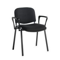 TAURUS STACKING ARM CHAIR BLK/BLK