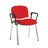 TAURUS STACKING ARM CHAIR CHM/RED
