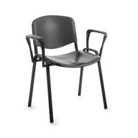 TAURUS STACKING ARM CHAIR BLK