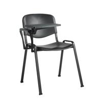 TAURUS STACKING ARM CHAIR +TAB BLK